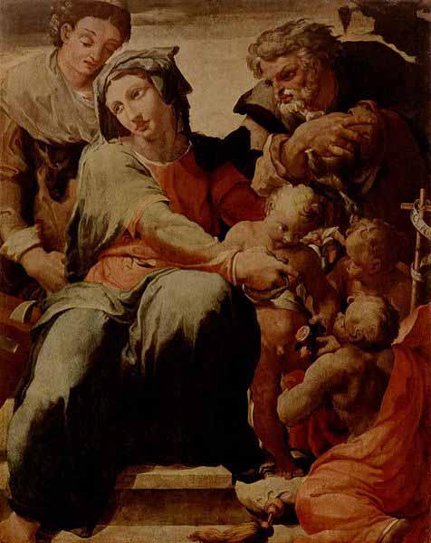 TIBALDI, Pellegrino La Sacra Famiglia con Santa Caterina d'Alessandria di Pellegrino Tibaldi e un quadro oil painting picture